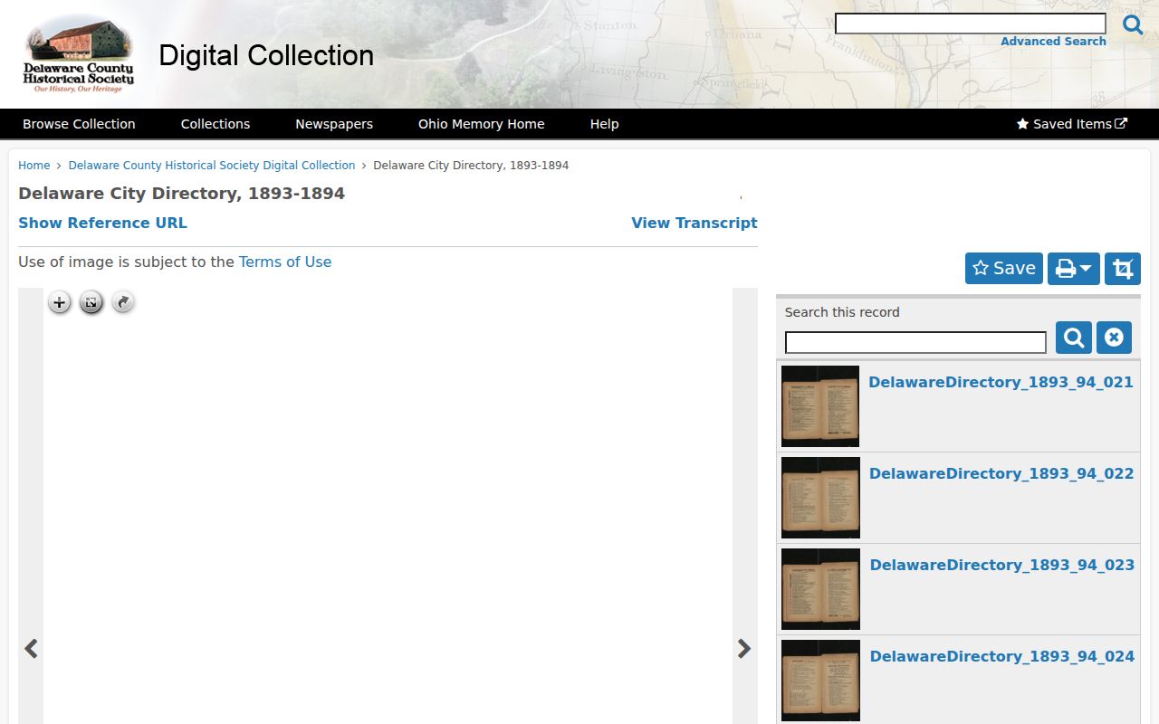Genoa Township city directory 1893-1894 Polk collection