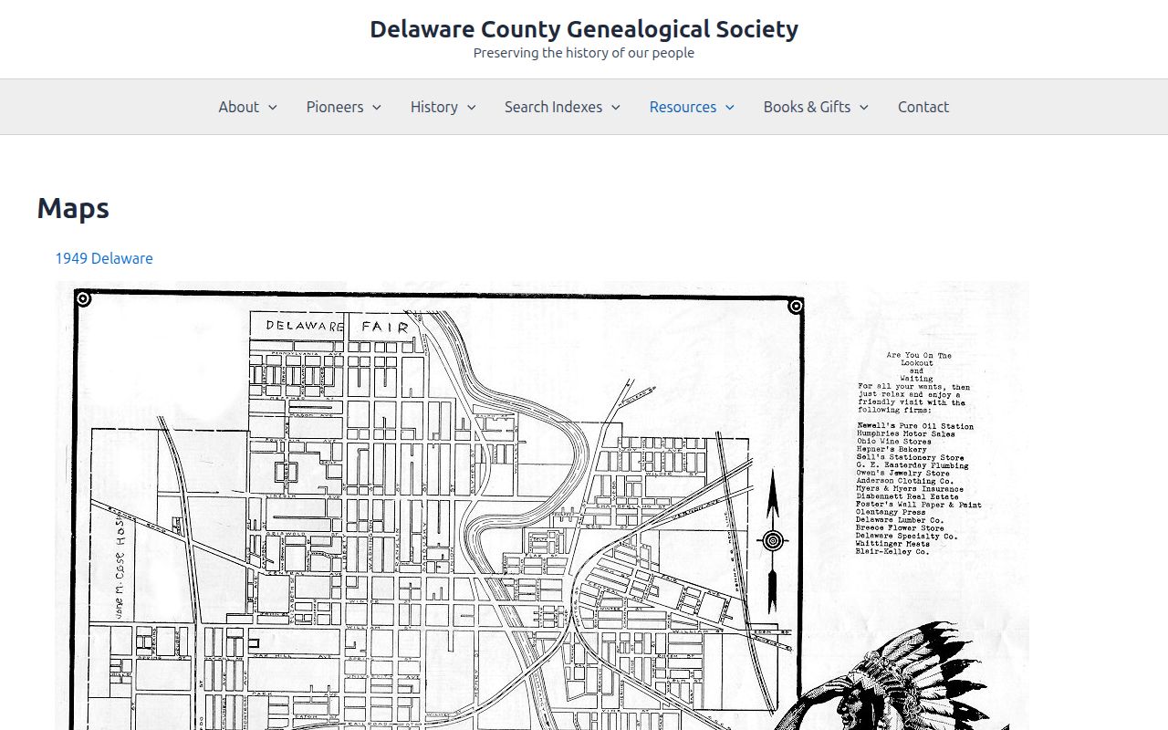 Genoa Township city directory historical maps source