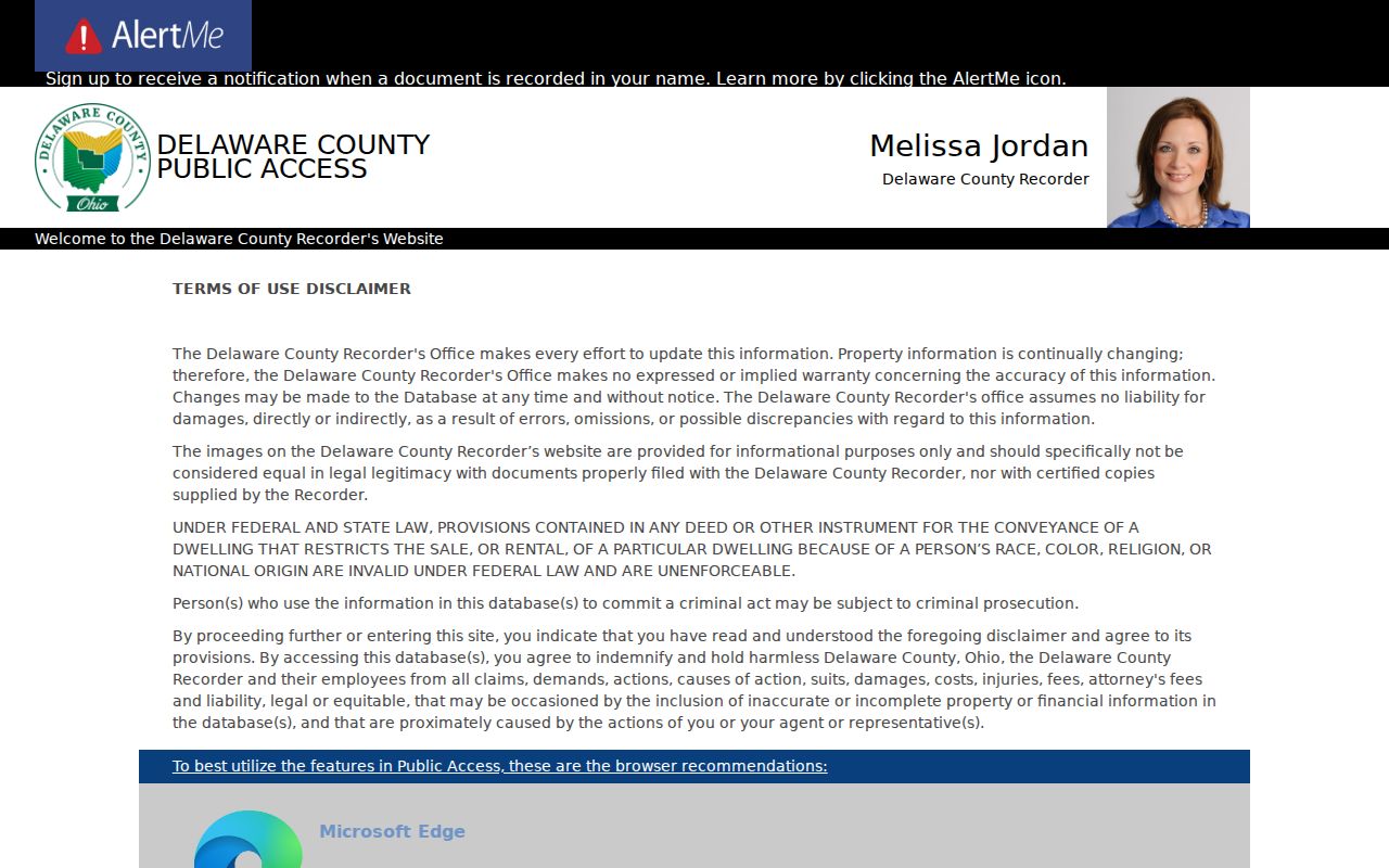 Genoa Township residents directory Recorder PAX document search