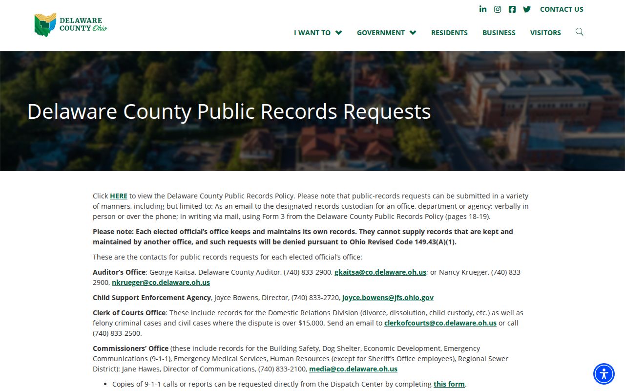 Genoa Township neighbors and Delaware County public-records request guidance