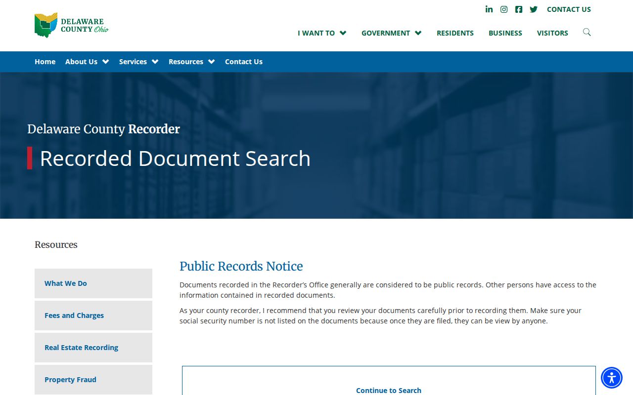 Genoa Township street directory Recorder recorded-document search instructions