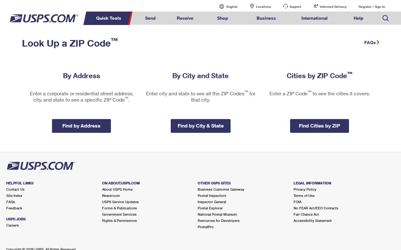 Genoa Township ZIP code directory reference to the USPS ZIP Code Lookup